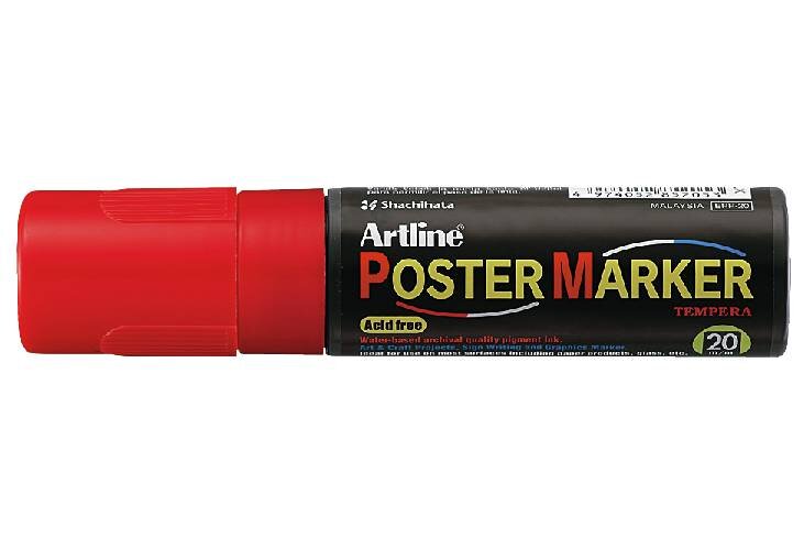 MÄRKPENNA POSTMARKER RÖD 20 MM