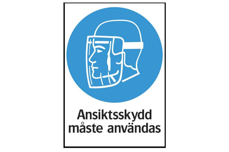 SKYLT 355514 PÅBUD ANSIKTSSKYDD 210X297MM