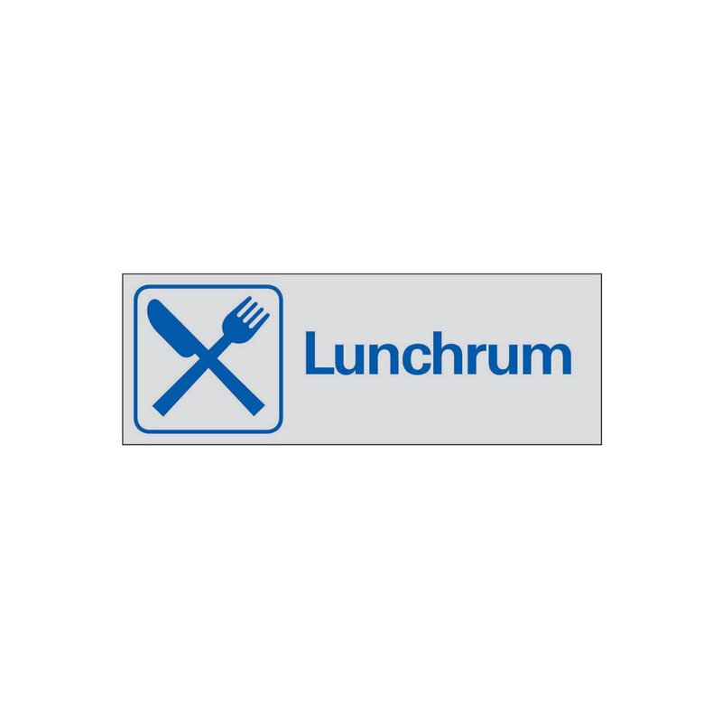 SKYLT 389550 SYMBOLSKYLT LUNCHRUM 225X80MM